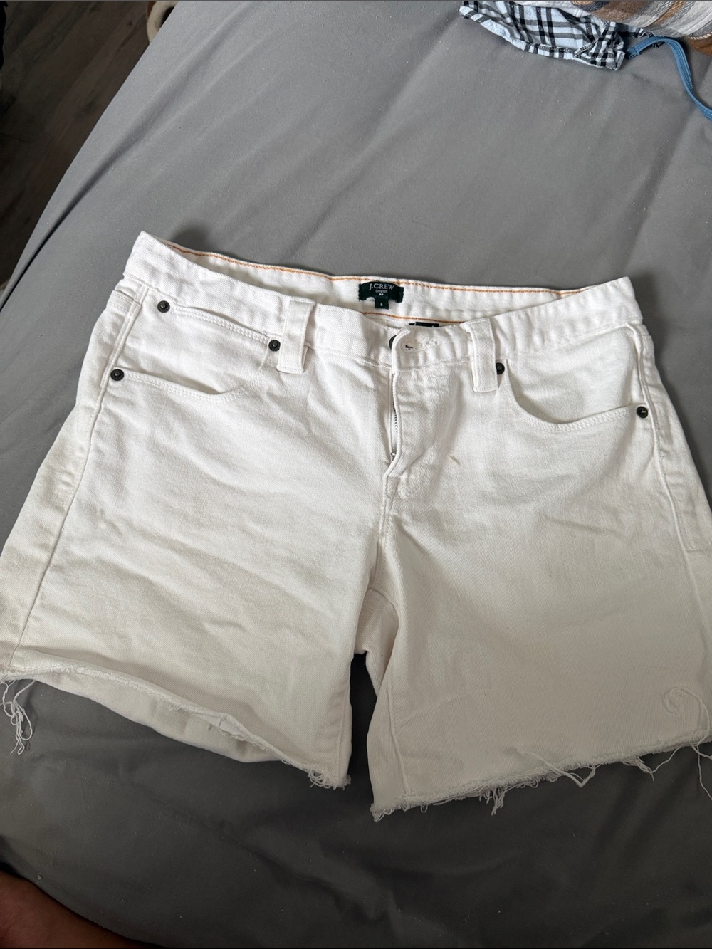 J. Crew White Denim Cutoff Jean Shorts